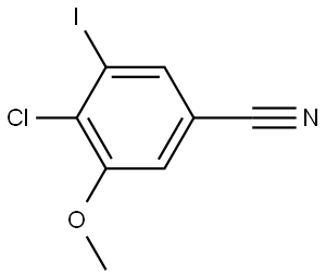 4-Chloro-3-iodo-5-methoxybenzonitrile 结构式