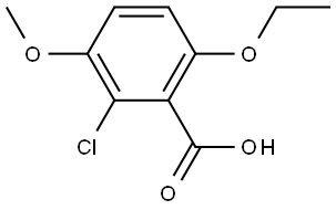 2-Chloro-6-ethoxy-3-methoxybenzoic acid Struktur