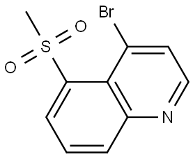 4-溴-5-(甲磺酰基)喹啉,2386301-52-4,结构式
