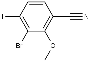 3-Bromo-4-iodo-2-methoxybenzonitrile,2386319-88-4,结构式