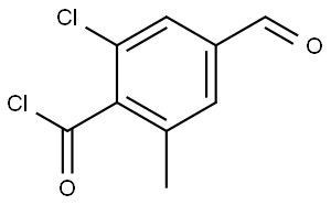 2-Chloro-4-formyl-6-methylbenzoyl chloride 结构式