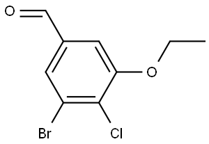 3-Bromo-4-chloro-5-ethoxybenzaldehyde Structure