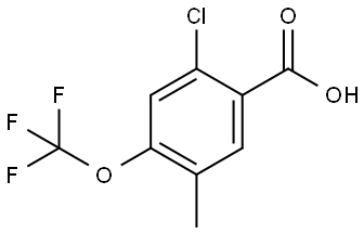 2-Chloro-5-methyl-4-(trifluoromethoxy)benzoic acid 结构式