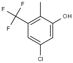 5-Chloro-2-methyl-3-(trifluoromethyl)phenol 化学構造式