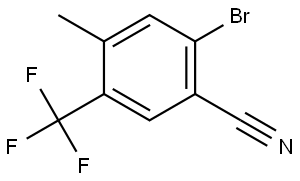 2-Bromo-4-methyl-5-(trifluoromethyl)benzonitrile Structure