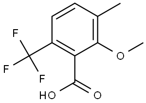 2-Methoxy-3-methyl-6-(trifluoromethyl)benzoic acid Struktur