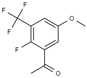 1-[2-Fluoro-5-methoxy-3-(trifluoromethyl)phenyl]ethanone 结构式