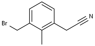 2-(3-(bromomethyl)-2-methylphenyl)acetonitrile Structure