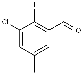 3-Chloro-2-iodo-5-methylbenzaldehyde 结构式