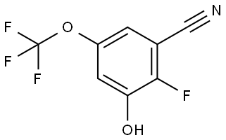 2-Fluoro-3-hydroxy-5-(trifluoromethoxy)benzonitrile Struktur