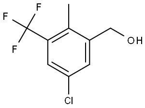 5-Chloro-2-methyl-3-(trifluoromethyl)benzenemethanol 结构式