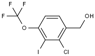 (2-chloro-3-iodo-4-(trifluoromethoxy)phenyl)methanol Struktur