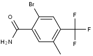 2-Bromo-5-methyl-4-(trifluoromethyl)benzamide Struktur