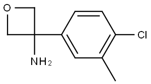 3-Oxetanamine, 3-(4-chloro-3-methylphenyl)- Struktur