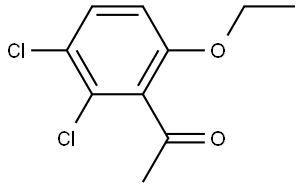 1-(2,3-Dichloro-6-ethoxyphenyl)ethanone 结构式