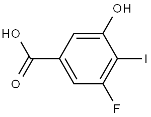 3-Fluoro-5-hydroxy-4-iodobenzoic acid,2386756-02-9,结构式
