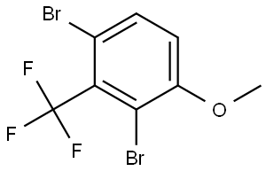 1,3-Dibromo-4-methoxy-2-(trifluoromethyl)benzene 结构式