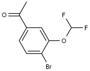 1-[4-Bromo-3-(difluoromethoxy)phenyl]ethanone 结构式