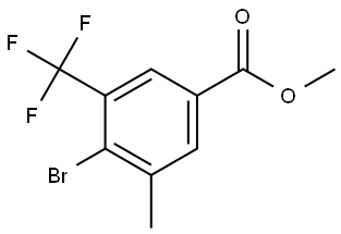 Methyl 4-bromo-3-methyl-5-(trifluoromethyl)benzoate,2386864-53-3,结构式