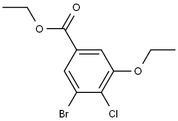 Ethyl 3-bromo-4-chloro-5-ethoxybenzoate,2386875-14-3,结构式