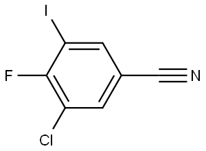 3-Chloro-4-fluoro-5-iodobenzonitrile 结构式