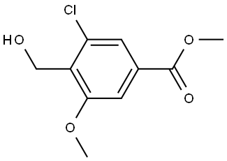 Methyl 3-chloro-4-(hydroxymethyl)-5-methoxybenzoate 结构式
