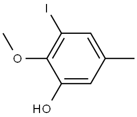 3-iodo-2-methoxy-5-methylphenol Structure