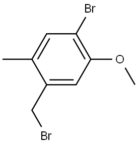 1-bromo-4-(bromomethyl)-2-methoxy-5-methylbenzene Structure