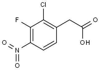2-chloro-3-fluoro-4-nitrophenylacetic acid Structure