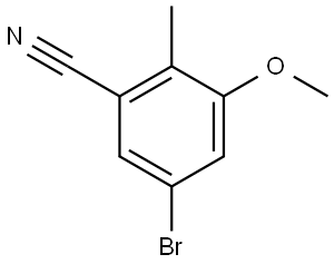 5-Bromo-3-methoxy-2-methylbenzonitrile 结构式