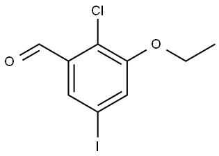 2-Chloro-3-ethoxy-5-iodobenzaldehyde,2387098-28-2,结构式
