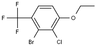 2-Bromo-3-chloro-4-ethoxy-1-(trifluoromethyl)benzene 结构式