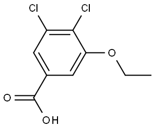 3,4-Dichloro-5-ethoxybenzoic acid Struktur