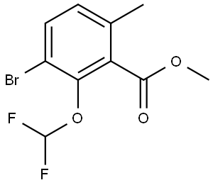 Methyl 3-bromo-2-(difluoromethoxy)-6-methylbenzoate Structure