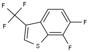 6,7-difluoro-3-(trifluoromethyl)benzo[b]thiophene Struktur