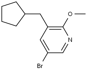 5-Bromo-3-(cyclopentylmethyl)-2-methoxypyridine 结构式