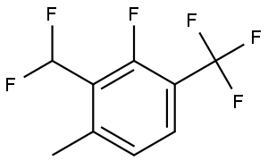 2-(Difluoromethyl)-3-fluoro-1-methyl-4-(trifluoromethyl)benzene Struktur