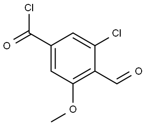 3-Chloro-4-formyl-5-methoxybenzoyl chloride Struktur