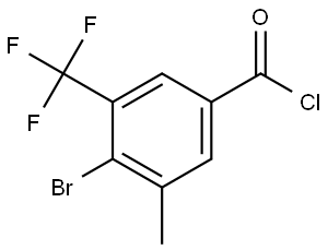 4-Bromo-3-methyl-5-(trifluoromethyl)benzoyl chloride,2387287-55-8,结构式