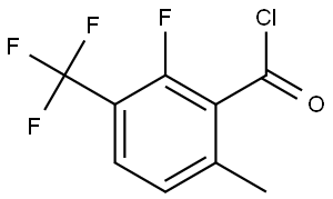 2-Fluoro-6-methyl-3-(trifluoromethyl)benzoyl chloride 化学構造式