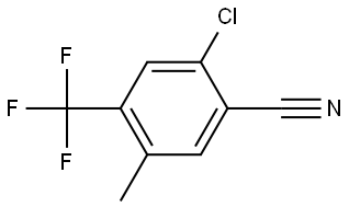 2-Chloro-5-methyl-4-(trifluoromethyl)benzonitrile 结构式