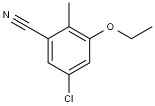 5-Chloro-3-ethoxy-2-methylbenzonitrile 结构式