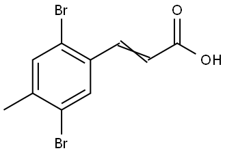 3-(2,5-Dibromo-4-methylphenyl)-2-propenoic acid Structure