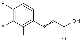 3-(3,4-Difluoro-2-iodophenyl)-2-propenoic acid,2387407-27-2,结构式