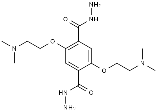 1,4-Benzenedicarboxylic acid, 2,5-bis[2-(dimethylamino)ethoxy]-, 1,4-dihydrazide Structure