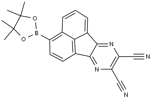 Acenaphtho[1,2-b]pyrazine-8,9-dicarbonitrile, 3-(4,4,5,5-tetramethyl-1,3,2-dioxaborolan-2-yl)- Structure