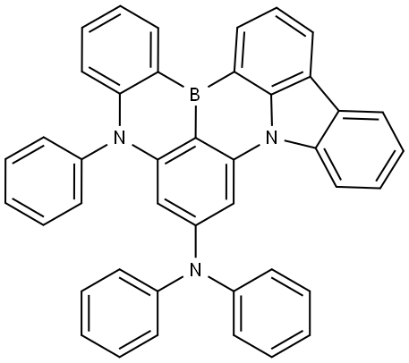 N,N,5-triphenyl-5H-5,8b-diaza-15b-borabenzo[a]naphtho[1,2,3-hi]aceanthrylene-7-amine 结构式