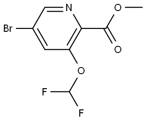 methyl 5-bromo-3-(difluoromethoxy)pyridine-2-carboxylate 结构式