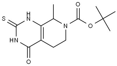 tert-butyl 8-methyl-4-oxo-2-sulfanylidene-1H,2H,3H,4H,5H,6H,7H,8H-pyrido[3,4-d]pyrimidine-7-carboxylate 化学構造式