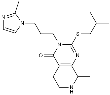 2-(isobutylthio)-8-methyl-3-(3-(2-methyl-1H-imidazol-1-yl)propyl)-5,6,7,8-tetrahydropyrido[3,4-d]pyrimidin-4(3H)-one|